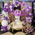 thumbnail image 4 of MMTX Purple Butterfly Balloon Garland, 30-Piece Purple Gold Party Decorations, 4 of 8