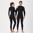 thumbnail image 4 of Trituras Ultrathin Manga larga Pantalones largos Traje de baño Una pieza Profesional Impermeable espesado para nadar Snorkeling Surfing Man / Black M Eigraketly OD017133-08, 4 of 7