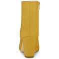thumbnail image 2 of BLISSFUL STEP Women's Side Zipper Round Toe Block Heel Ankle Boots, 2 of 7