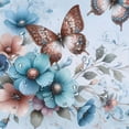 thumbnail image 5 of Pratyus Flowers Butterflies Printed Shower Curtain Set with Hooks, Chic Modern Bathroom Decor, 100% Polyester Fiber, Various Sizes 69x72, 5 of 7