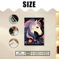 thumbnail image 2 of Canvas Prints Wall Art Framed Hanging Painting Wall Art,Unicorn Head Among FlowersDecor Canvas Art for Home Decor, Living Room, Office-12x16 Inches, 2 of 4