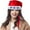 Velvet Light-up, variant on PMU Christmas Santa Hat Pink Velvet with Plush Trim Christmas Celebration Costume Party Accessories Men and Women Props and Party Supplies for Plays, Festivals, Photo Shoots (1/Pkg) Pkg/1