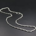 thumbnail image 2 of K-KED Sterling Silver Chain 925 Men Necklace Vintage Delicate Jewelry 5mm Yubbao Chain 22inchL, 2 of 5