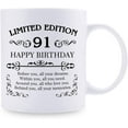 thumbnail image 2 of 91st Birthday Gifts for Women Men - 11 oz Coffee Mug - 91 Year Old Present Ideas for Mom, Dad, Wife, Husband, Son, Daughter, Friend, Colleague, Coworker (91st Birthday Gift), 2 of 7