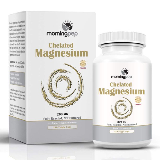 Magnesium Bisglycinate Chelate 240 Vegi Caps 200mg Elemental per