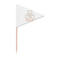 thumbnail image 1 of Cure-Dents Hexagonaux Composites Point Central Triangle Toppers de Cupcake Drapeau, 1 of 3