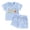 X08 Blue, variant on Paguaki Toddler Baby Boy Summer Clothes 6 12 18 24 Months Short Sleeve Letter T Shirt Top Short Infant Newborn Baby Outfit