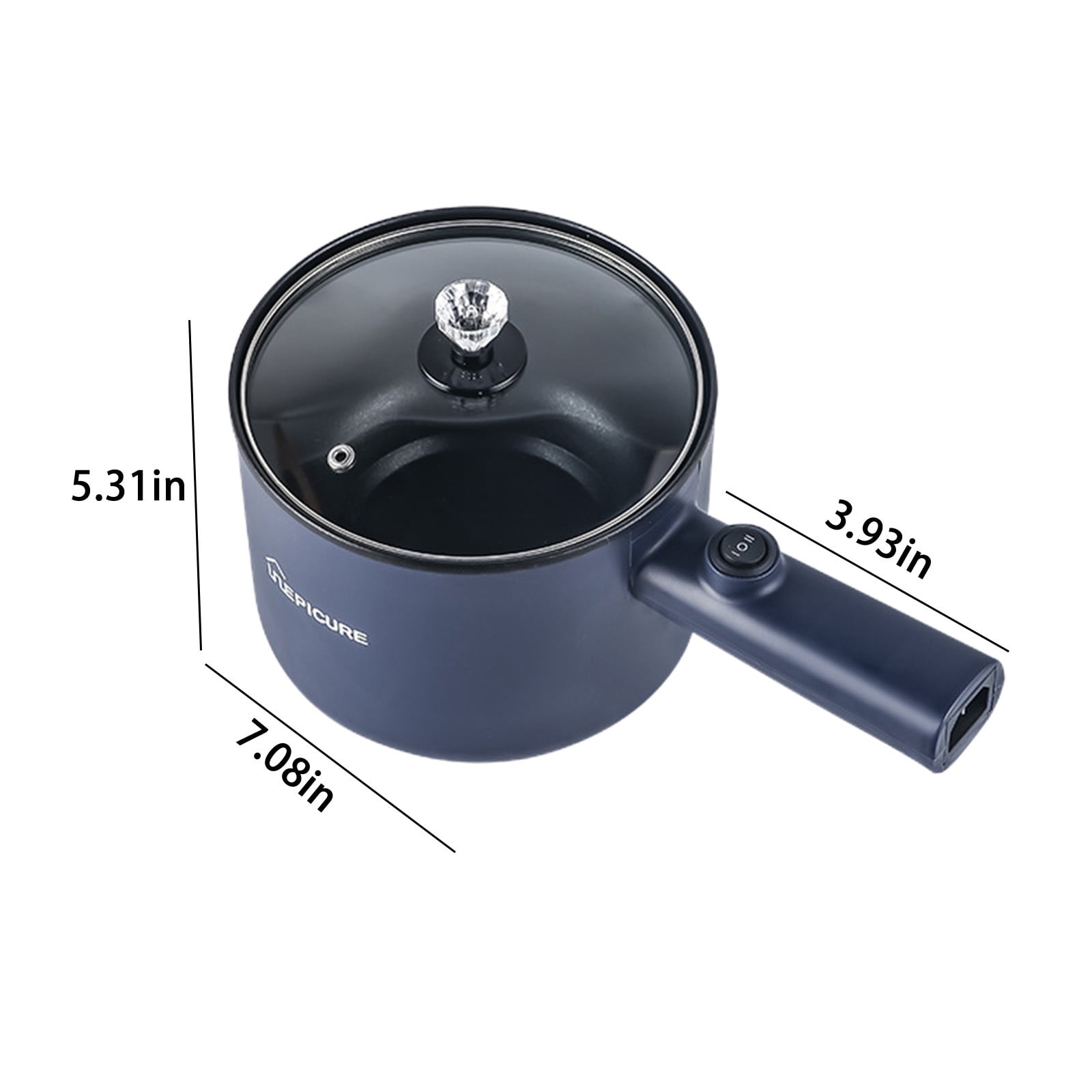 Multifunction Cooker, Household Hot Pot, Two Temperature Levels, Electric Rice Cooker Student Dormitory Mini Non-stick Pan Pots (Blue)