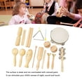 thumbnail image 3 of Jouets Musicaux, Ensemble de 10 Pcs d'Instruments de Percussion Musicaux en Bois de Hêtre Multifonctions pour la Maison, 3 of 7