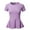 STT021_LILAC, variant on SSOULM Women's Classic Stretchy Short Sleeve Flare Peplum Blouse Top (S-3X). Made In U.S.A