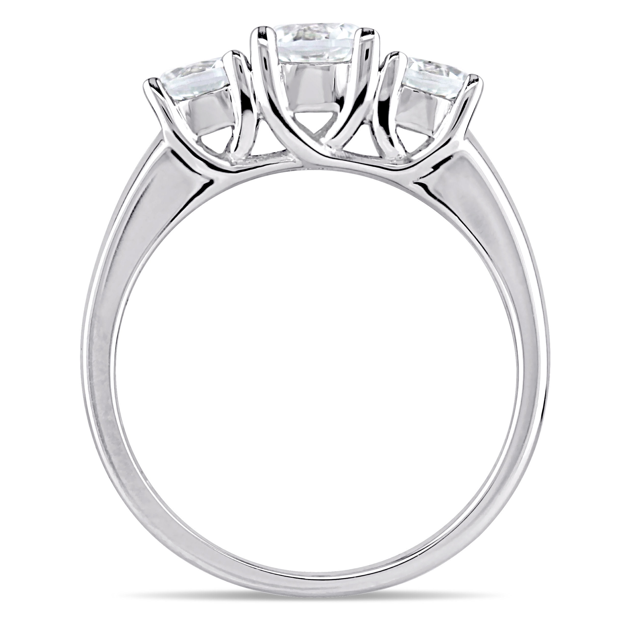 Everly Women's Created Sapphire 10K White Gold Engagement Ring
