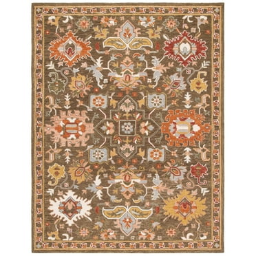 SAFAVIEH Heritage Alys Tribal Area Rug, Brown/Green, 5' x 8'