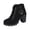 #1 Black, variant on Women's Ankle Boots Round Toe Side Zip Slip On Mid High Heel Comfortable Dress Booties for Women Size 5.5-10.5 Fashion Dress Shoes Fall Winter Footwear Casual Walking Daily