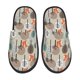 thumbnail image 1 of Fotbe Squirrels and Trees Pantuflas Peludas para Mujer con Estampado, Zapatillas de Peluche, Zapatos de Invierno para Casa, Uso Interior y Exterior-Large, 1 of 8