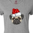 thumbnail image 4 of Inktastic Christmas Pug Dog Santa Women's T-Shirt, 4 of 5