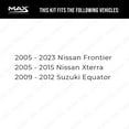 thumbnail image 2 of Max Advanced Brakes - Brake Kit for 2005-2021 Nissan Frontier 2005-2015 Xterra 2009-2012 Equator Rear Replacement Geomet Coated Disc Brake Rotors and Ceramic Brake Pads, 2 of 9