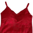 thumbnail image 4 of ClodeEU Women's Lace Trimmed Spaghetti Strap Tank Top with Built in Pads,Versatile Camisole for Layering or Outerwear Red,Womens Plus L, 4 of 5