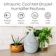 thumbnail image 2 of Humidificador de aire Crane Droplet Ultrasonic 1.9L para dormitorio gris, 2 of 9