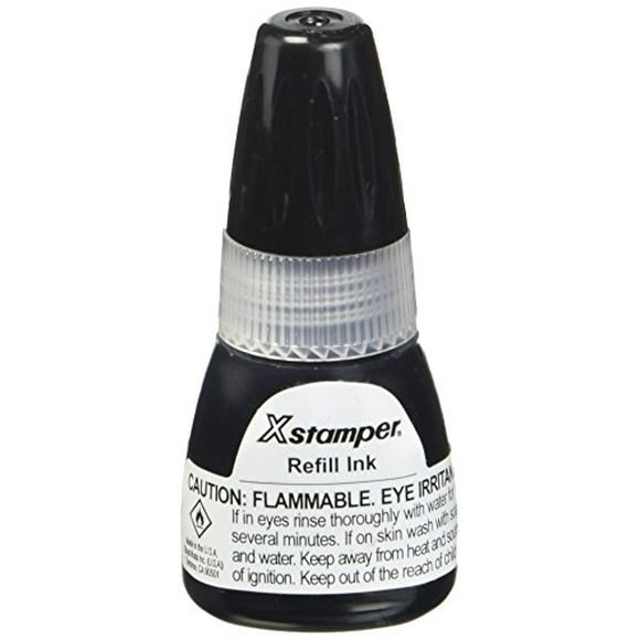 Xstamper Refill Ink for Xstamper Stamps, 10ml-Bottle, Black