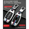 thumbnail image 3 of for Hyundai Key Fob Cover Case Metal Shell Smart Key Holder protector Compatible for Kona Palisade Santa Fe Elantra GT Accent Veloster 4 Button, 3 of 7