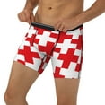 thumbnail image 3 of Cauagu Red Cross 1 Print Men's Boxer Briefs, Funny & Cute Underwear Elastic Waistband Briefs Ideal Gift for Men,1-Pack, 3 of 7