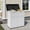 White, variant on Uforic Double Compartment Outdoor Trash Can, 62 Gallon Waterproof Resin Garbage Bin with Tiered Lid and Drip Tray for Patio Deck Backyard, Black