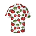 thumbnail image 3 of Picia Hand Drawn Strawberry Gentle Cotton Regular Fit Short Sleeve Casual Hawaiian Shirt for Men-Large, 3 of 9