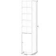 thumbnail image 6 of Tall Freestanding Bathroom Laundry Storage Organizer Cabinet  Linen Tower, White, 6 of 6