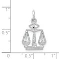 thumbnail image 4 of 14K White Gold Charm Pendant 21 mm 13 Polished Flat-Backed Small Scales Of Justice, 4 of 4