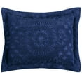 thumbnail image 4 of Better Trends 3 Piece Queen Bedspread Set 100% Cotton Chenille Tufted Medallion Pattern Soft & Luxurious Feel, Perfect for Gifting and All Seasons, Machine Washable (Navy) Rio Collection, 4 of 6