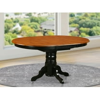 East West Furniture Kenley Traditional Wood Dining Table in Black/Cherry