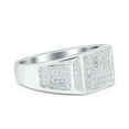 thumbnail image 2 of Simulated Cubic Zirconia Size-10 Micro Pave Engagement Ring 925 Sterling Silver, 2 of 7