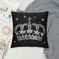 thumbnail image 2 of HENGT Throw Pillow Cover with Insert - Decorative Cushion Covers Case Luxury Home Pillowcase for Sofa Bedroom Couch Chair - Square  Black, 2 of 5