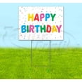 thumbnail image 1 of Happy Birthday (18" x 24") Yard Sign, Includes Metal Step Stake, 1 of 6