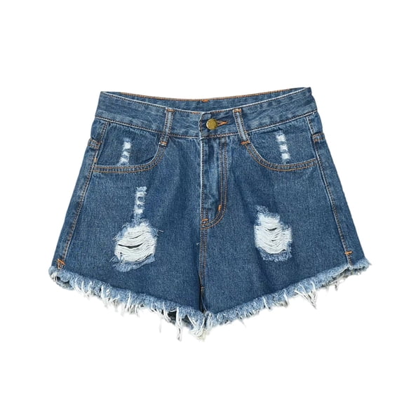 Shorts For Women Summer Jeans For Women Teen Preppy Clothes Plus Size Hem Ripped Denim Going Out Shorts