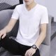 thumbnail image 2 of Ropa blanca de calle, camiseta ajustada elástica normal para hombre, camisetas para hombre, camisetas con cuello en V, lisas, nuevas y geniales en tallas 5xl para gimnasio, 2 of 5