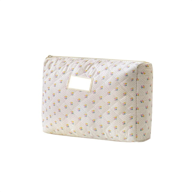 Bonita bolsa organizadora de maquillaje con múltiples compartimentos, neceser de viaje portátil, almacenamiento de cosméticos con asa resistente para chicas, uso doméstico y viajes