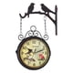 thumbnail image 1 of Reloj de pared de dos cara Relojes silenciosos de 8 pulgadas Tren Montaje lateral interior y exterior, 1 of 9