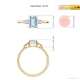 thumbnail image 5 of Angara Natural 0.8 Ct. Aquamarine with Diamond Classic Ring in 14K Yellow Gold for Women (Ring Size: 11.5), 5 of 10