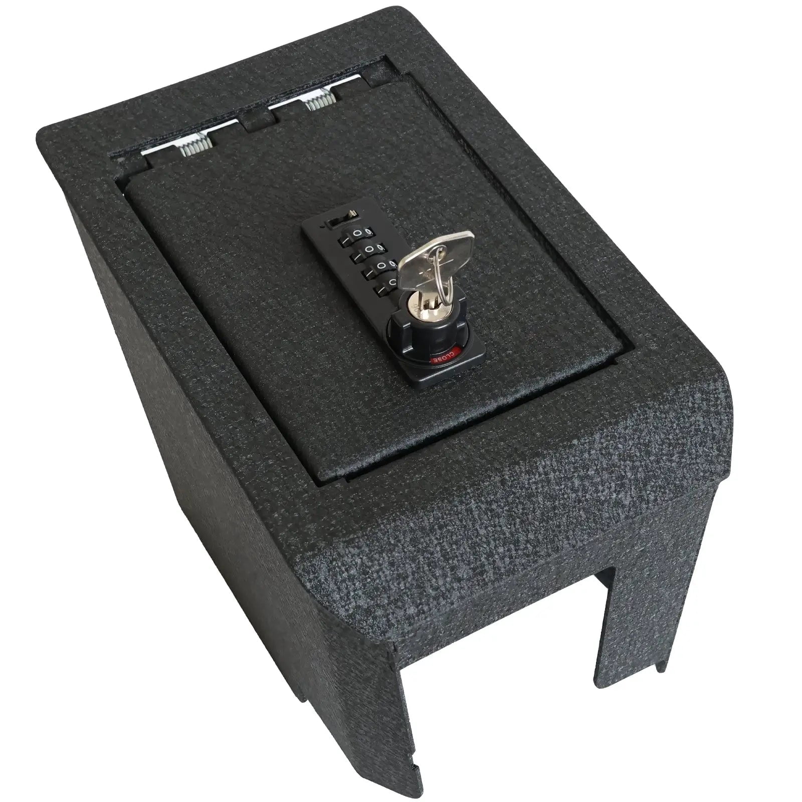 Console Safe Gun Safe for Car, WASAI In-vehicle Console Gun Vault Lockbox Compatible with 2018-2023 BMW X3 with Heavy Gauge Plate Steel, 4 Digit Combination Lock with Key.