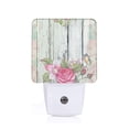 thumbnail image 1 of Fotbe Vintage Wood with Floral Luz Nocturna LED, Luz de Noche con Sensor de Luz Natural de Anochecer a Amanecer, Se Enchufa a la Pared, Blanco Cálido 0.5W-EU, 1 of 7