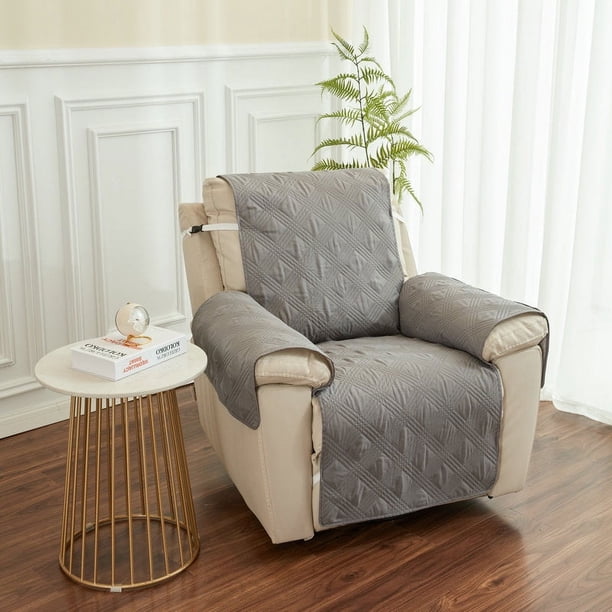 Nvzi Funda de sofá, funda de cojín para sofá, funda de sillón reclinable de una plaza para sala de estar, fácil de instalar, lavable, protector de sofá para muebles, 21,65 x 78,74 pulgadas (gris)