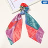 SHIYAO Tie Dye Women Elastic Ponytail Scarf Bow Hair Rope Ties Scrunchies Ribbon Hair Bands