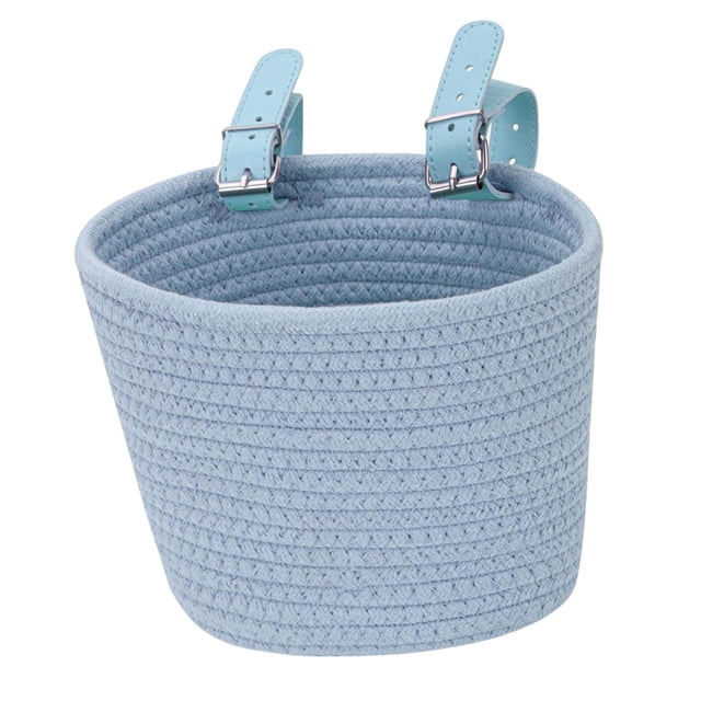 Accesorios para cestas de bicicleta para niños Cesta delantera para bicicleta para niños, niñas y picnic Azul