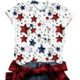 thumbnail image 4 of Ayolanni Short Sleeve Young Womens Clothes Trendy Independence Day Patriotic Holiday T-Shirts Teens Shirts L, 4 of 5