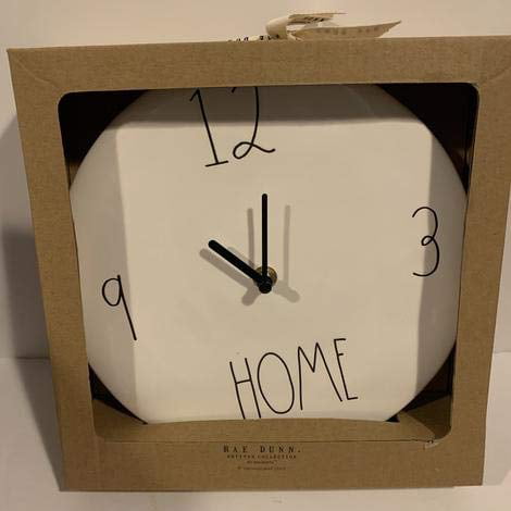 Details about   *NEW* RAE DUNN Artisan Collection LL "HOME " 9" Ceramic Wall Clock By Magenta 