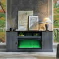 thumbnail image 3 of SinCiDo 80" Fireplace TV Stand 80 inch, Modern Entertainment Center with Drawers and Doors, 3 of 7