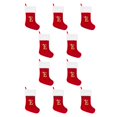 thumbnail image 2 of Wosthever Medias navideñas personalizadas rojas: ambiente festivo con tejido de precisión El tejido de precisión es rojo grande E E roja grande 10Conjunto, 2 of 6
