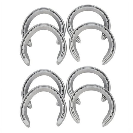 8Pcs 5 Horse Equipment Aluminum Alloy Horseshoes 2 Front   2 Rear Farrier Tools for Tournament Play