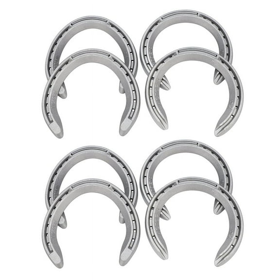8Pcs 5 Horse Equipment Aluminum Alloy Horseshoes 2 Front 2 Rear Farrier Tools for Tournament Play
